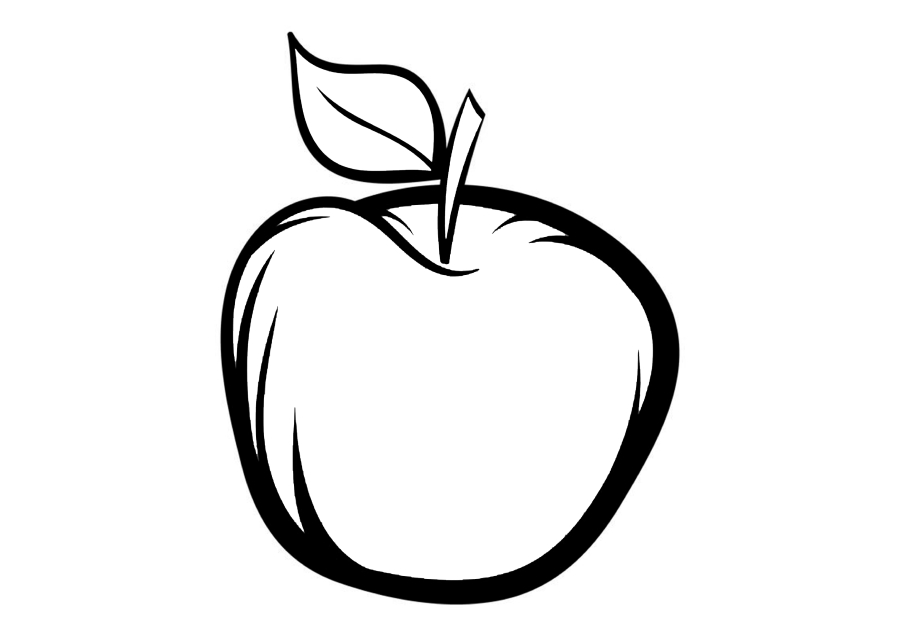 Coloring page Apple Print